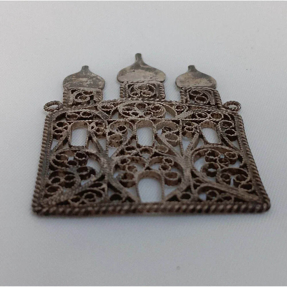 St Basil Russian Filigree Ornament Small Flat Handmade Spun Metal